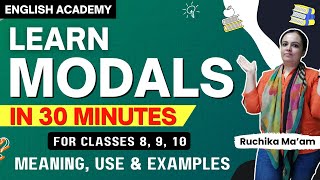 Modals Class 10 9 use and examples Modal Exercises English Grammar by English Academy [upl. by Reiners]