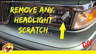 How To REMOVE BAD SCRATCHES from Headlights amp Plastic [upl. by Verlie]