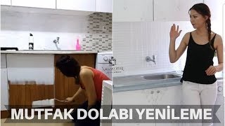 MUTFAK DOLABI YENİLEME  Fayans Boyama  Tezgah Derz Boyama Nasıl Yapılır [upl. by Aicertal532]