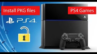 how to Install Game on Ps4 from USB  Install PKG files  Jailbreak PS4 [upl. by Ximena]