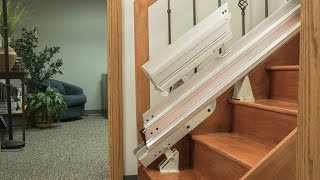 Power amp Manual Folding Stair Lift Rails  Bruno® [upl. by Latty]