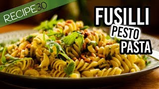 Fusilli Pesto Pasta with homemade pesto [upl. by Nwahsor]