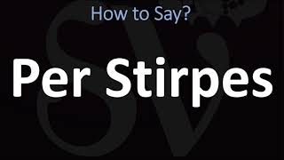 How to Pronounce Per Stirpes CORRECTLY [upl. by Akanke]