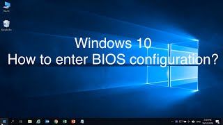 Windows 10  How to Enter BIOS Configuration  ASUS SUPPORT [upl. by Belshin67]