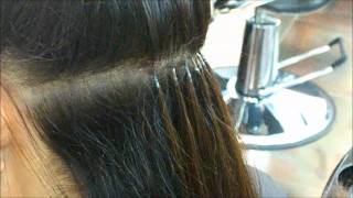 Keratin Glue Hair Extensions by Euphora Best Hair Salon in Queens NY [upl. by Sualocin]