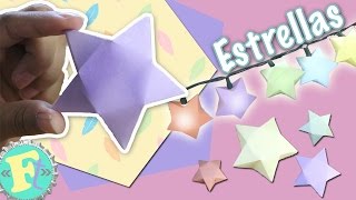 Como hacer Estrellas ⭐️ de Papel GRANDES  Floritere [upl. by Luca]