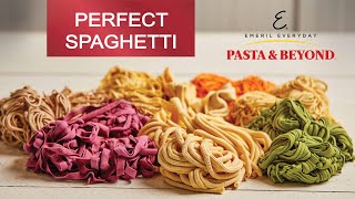 Emeril Lagasse Pasta amp Beyond  How to Make Perfect Spaghetti 1 BATCH Recipe  Cooking with Claire [upl. by Gromme882]