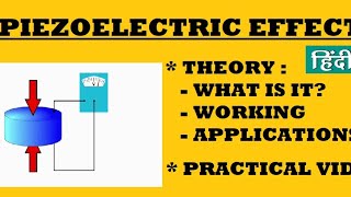 PIEZOELECTRIC EFFECT  THEORY amp PRACTICAL VIDEO [upl. by Crosley]