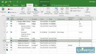 Lesson 14 Using Baselines  Microsoft Project 2016 Course  Universal Class [upl. by Arihay]