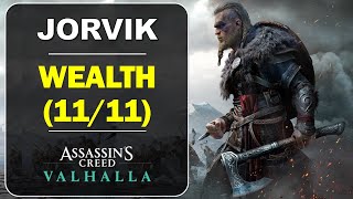 Jorvik All Wealth Locations  GearArmor Chests  Assassins Creed Valhalla [upl. by Zetrom304]