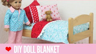 Doll Blanket Pattern for 18 inch Dolls  Easy for Beginners [upl. by Arima671]