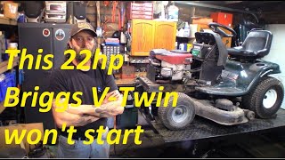 Diagnosing a Briggs V Twin that wont start [upl. by Gnik]