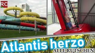 Atlantis Herzogenaurach  alle Rutschen  all slides POVs 2019 [upl. by Cleodel]