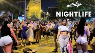 ANTALYA TURKEY 2023 NIGHTLIFE IN OLD TOWNKaleiçi KAPALIYOL WALKING TOUR [upl. by Nylad794]