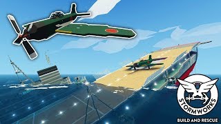 I Tried to Escape a Sinking WWII Aircraft Carrier  Stormworks Gameplay  Sinking Ship Survival [upl. by Aihsenak]