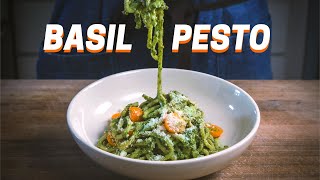 EASY BASIL PESTO PASTA with Toasted Walnuts [upl. by Lotsirb806]