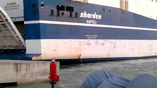 Tirrenia Sharden  Attracco a Civitavecchia [upl. by Atilem]