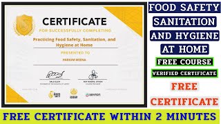 Food Safety Certificate Online  Food Certificate Online  Food Safety Course  Food Certificate [upl. by Barolet]