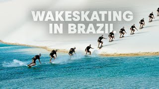 Wakeskating Brazils Desert Lagoons Lençóis National Park [upl. by Elleivap519]