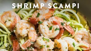 SHRIMP SCAMPI ZOODLES Easy Recipe 🍜Delish Noodle Series  HONEYSUCKLE [upl. by Yrome]