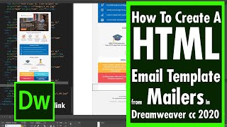 How To Create A HTML Email Template from Mailers in Dreamweaver cc 2020 [upl. by Normand50]