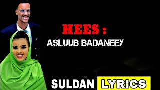 Cabdi jibaar gacaliye ft hibaaq gobaad ASLUUB BADANEEY  lyric 2020 [upl. by Tennos]