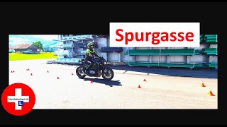 Motorradprüfung Schweiz Manöver Spurgasse [upl. by Brianne651]