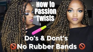 How to Passion Twists  Crochet Without Rubber Bands VandyVanity [upl. by Nwatna]