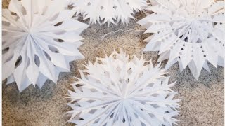 Paper Bag snowflakes  snowflakes  home Decoration [upl. by Yalonda]