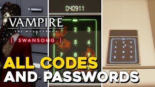 Vampire The Masquerade Swansong All Safe Codes amp Passwords [upl. by Constancy900]