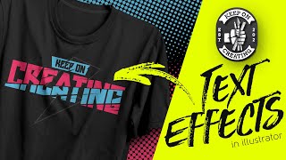 Adobe Illustrator Tutorials Vector Text Effects for Awesome T Shirt Designs [upl. by Goldfinch]