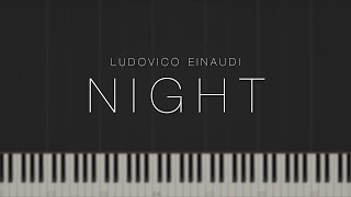 Night  Ludovico Einaudi \\ Synthesia Piano Tutorial [upl. by Suoivatco]