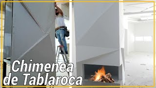 Como hacer una Chimenea de Tablaroca [upl. by Etteroma]