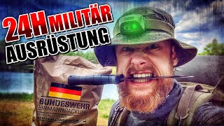 24H SURVIVAL  Überleben mit Militär Ausrüstung  Fritz Meinecke [upl. by Ecinehs]