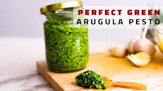 Easy Arugula Pesto Recipe Secret to Bright Green Pesto [upl. by Marian]