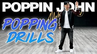 Popping Drills Dance Moves Tutorials Poppin John  MihranTV MIHRANKSTUDIOS [upl. by Puett923]