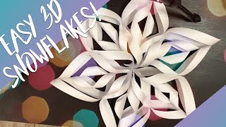 How to Make Easy 3D Paper Snowflakes [upl. by Nady]