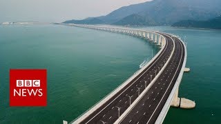 Worlds longest sea bridge  BBC News [upl. by Lilas799]