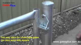 Gate Latch 2 way for round pipe and square [upl. by Bonns]