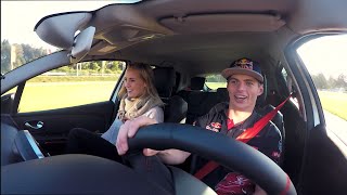 Max Verstappen gives girlfriend Mikaela a tour of circuit Genk AskMax33 [upl. by Anitniuq156]