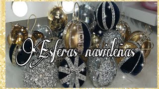 IDEAS PARA HACER ESFERAS NAVIDEÑASDECORACIONES NAVIDEÑAS [upl. by Vacuva]