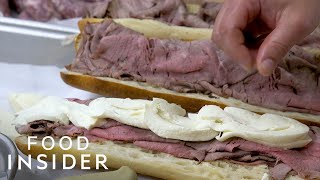 Why Hoboken Is Obsessed With This Roast Beef Sandwich  Legendary Eats [upl. by Arotal34]