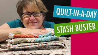 Fast and Easy Beginner Quilt  Quiltinaday Stash Buster  Free Pattern [upl. by Yvad976]