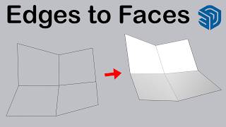 SketchUp Create Faces from Edges  Using 4 Different Plugins [upl. by Frans]