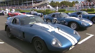 All 6 Shelby Daytona Coupes EVER MADE race at Goodwood Revival [upl. by Ahsilak683]