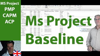 11 MS Project 2019 ● How to Baseline a Project ● Simple [upl. by Ailyn]