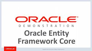 Oracle Entity Framework Core Introduction [upl. by Enoob]