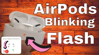 Fix AirPods Pro Blinking Red Green White or Orange 2025 Left  Right AirPod Flashing Problem [upl. by Aihsram135]