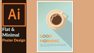 Designing a Minimal amp Flat Design Poster in Adobe illustrator [upl. by Namus]