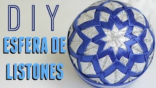 COMO HACER UNA ESFERA DE NAVIDAD FACIL Y BARATA DIY PATCHWORK CHRISTMAS ORNAMENT [upl. by Fleurette157]